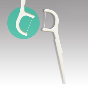 Straight toothpick ended double Usage dental floss picks